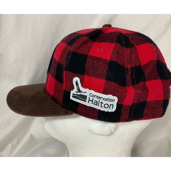 MOUNTSBERG Buffalo Plaid w suede Hat Pukka® Cap Snapback Conservation Halton NWT - Picture 7 of 12
